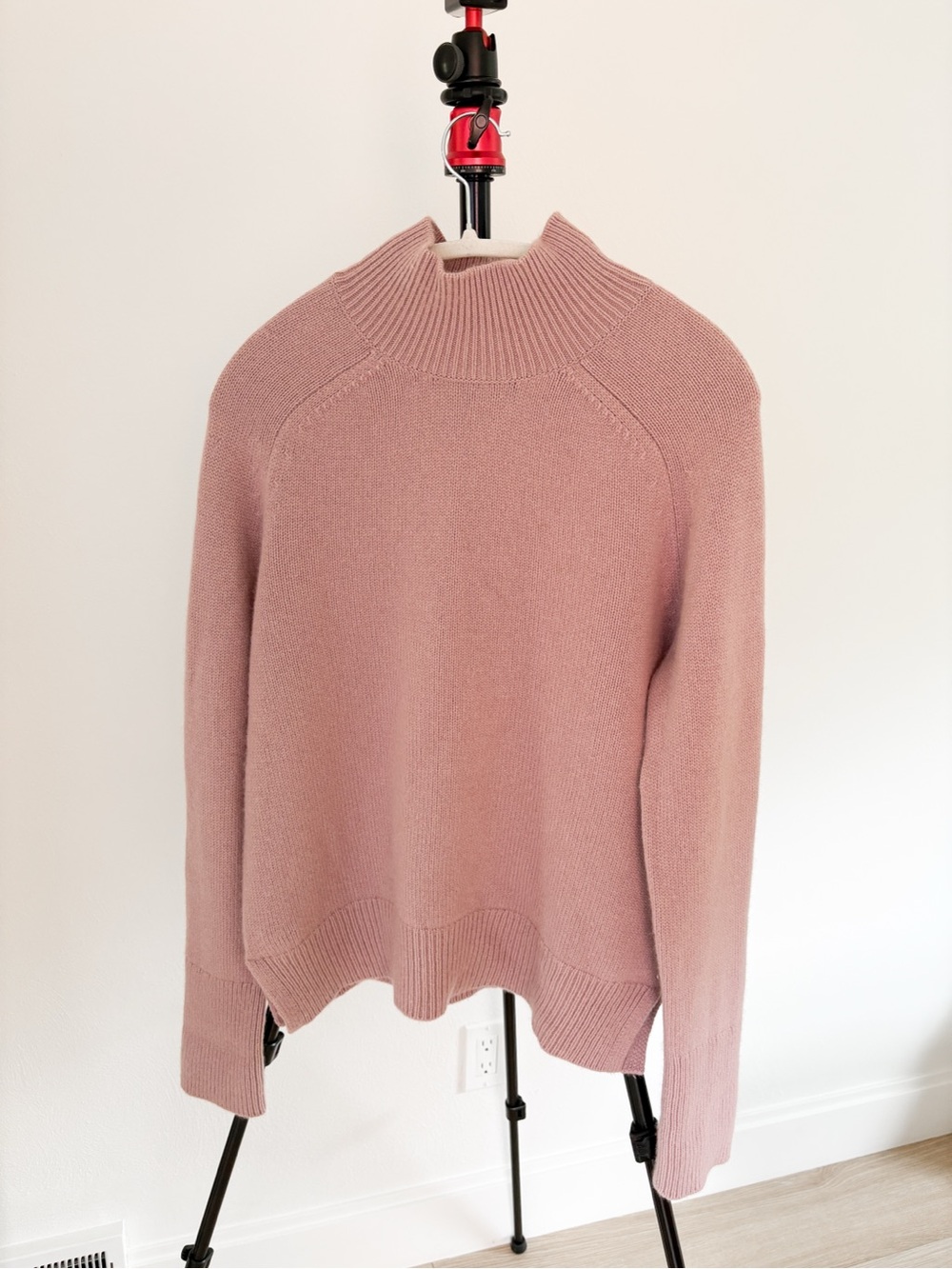 Boden 100% Cashmere Mock Neck Sweater - Dusty Rose